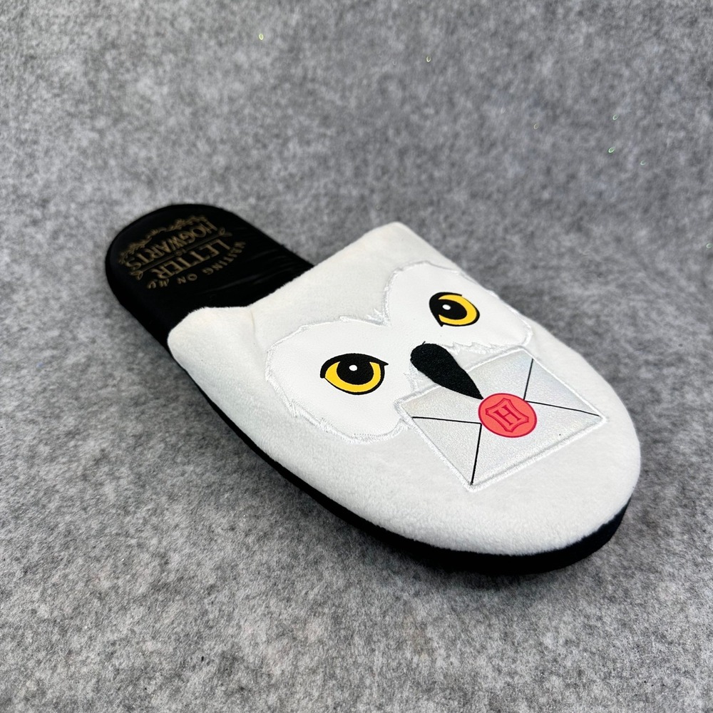 Harry Potter Hedwig Owl Slippers Adult LG XL Hogwarts Letter House Shoes - Picture 8 of 12